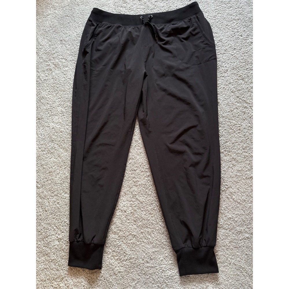 Athleta Athletic Joggers Size 14 Black Drawstring Pockets Athleisure Sport‎ 34"